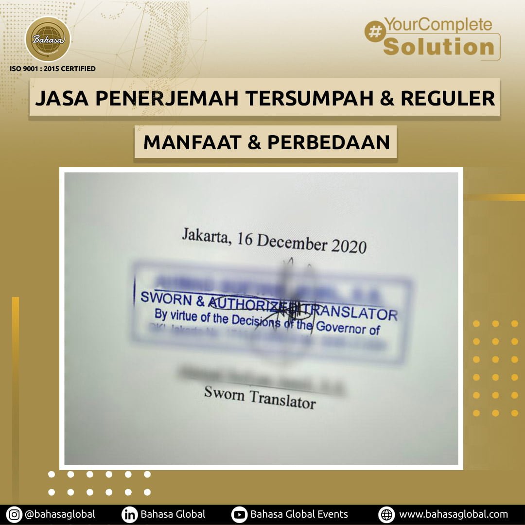 Jasa Penerjemah Tersumpah & Reguler: Manfaat dan Perbedaan
